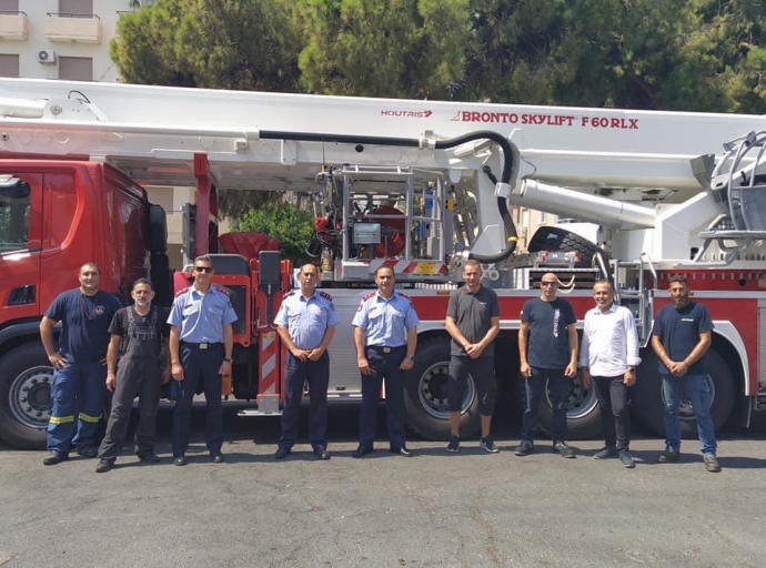 Νέο Τηλεσκοπικό βραχιονοφόρο πυροσβεστικό όχημα στην Λεμεσό