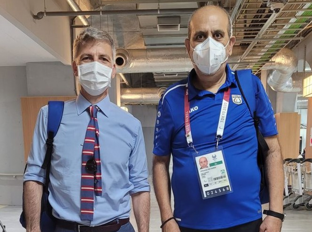 Ο πρέσβης της Κύπρου στην Ιαπωνία, Χάρης Μορίτσης ακόλουθος της Κυπριακής Παραολυμπιακης Ομάδας στο Τόκιο