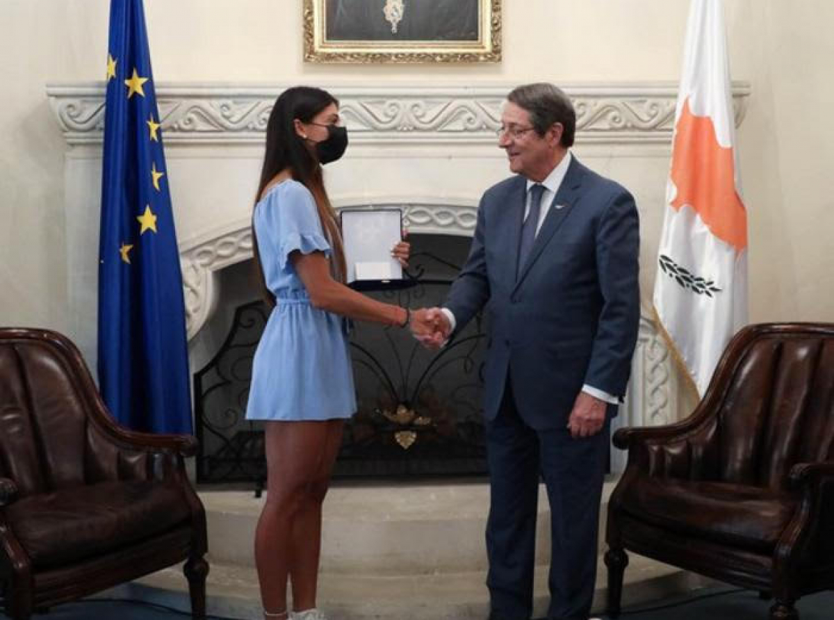 Στο Προεδρικό η μαθήτρια Ελευθερία Παναγιώτου 