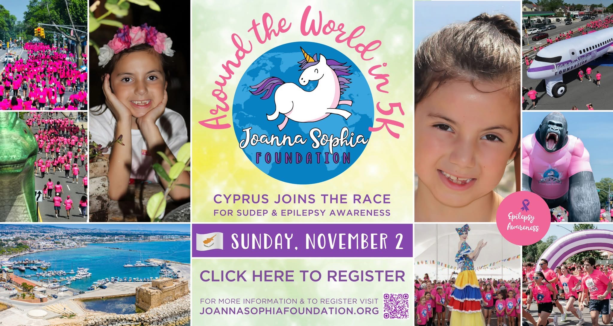 Από τη Νέα Υόρκη στο Κάστρο της Πάφου – Το Joanna Sophia Fun Run/Walk για πρώτη φορά στην Κύπρο
