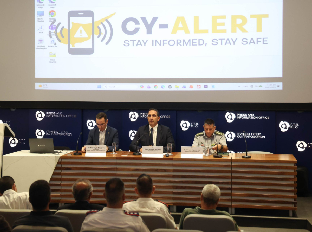 Σε λειτουργία το Σύστημα Έγκαιρης Προειδοποίησης Πληθυσμού CY-Alert